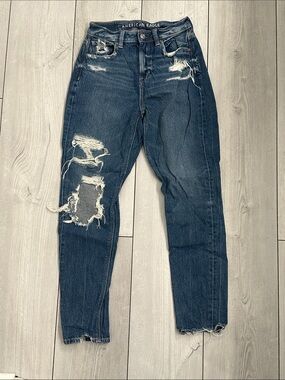 American Eagle Distressed Mom Jeans